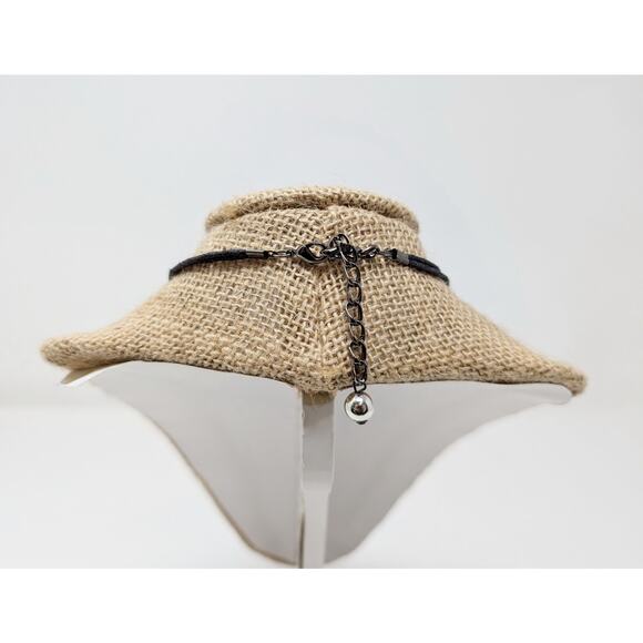 Silver Tone Necklace Beaded Statement Layered Multi-Strand Chunky Cluster - Picture 5 of 5